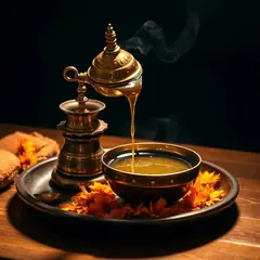 Warm herbal oil for Ayurvedic Abhyanga massage in Manikonda, Hyderabad