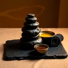 Warm oil set up for deep tissue massage in Manikonda, Hyderabad
